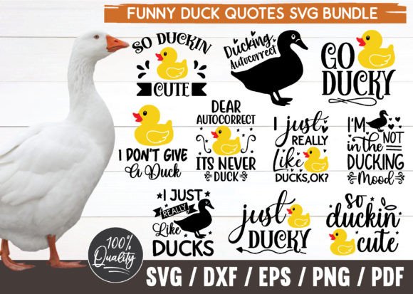 Funny Duck Quotes Svg Bundle Review